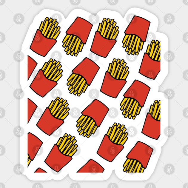 French Fries Pattern Sticker by Unique Treats Designs